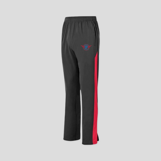 Black with Red Supreme Warmup Adult Pants